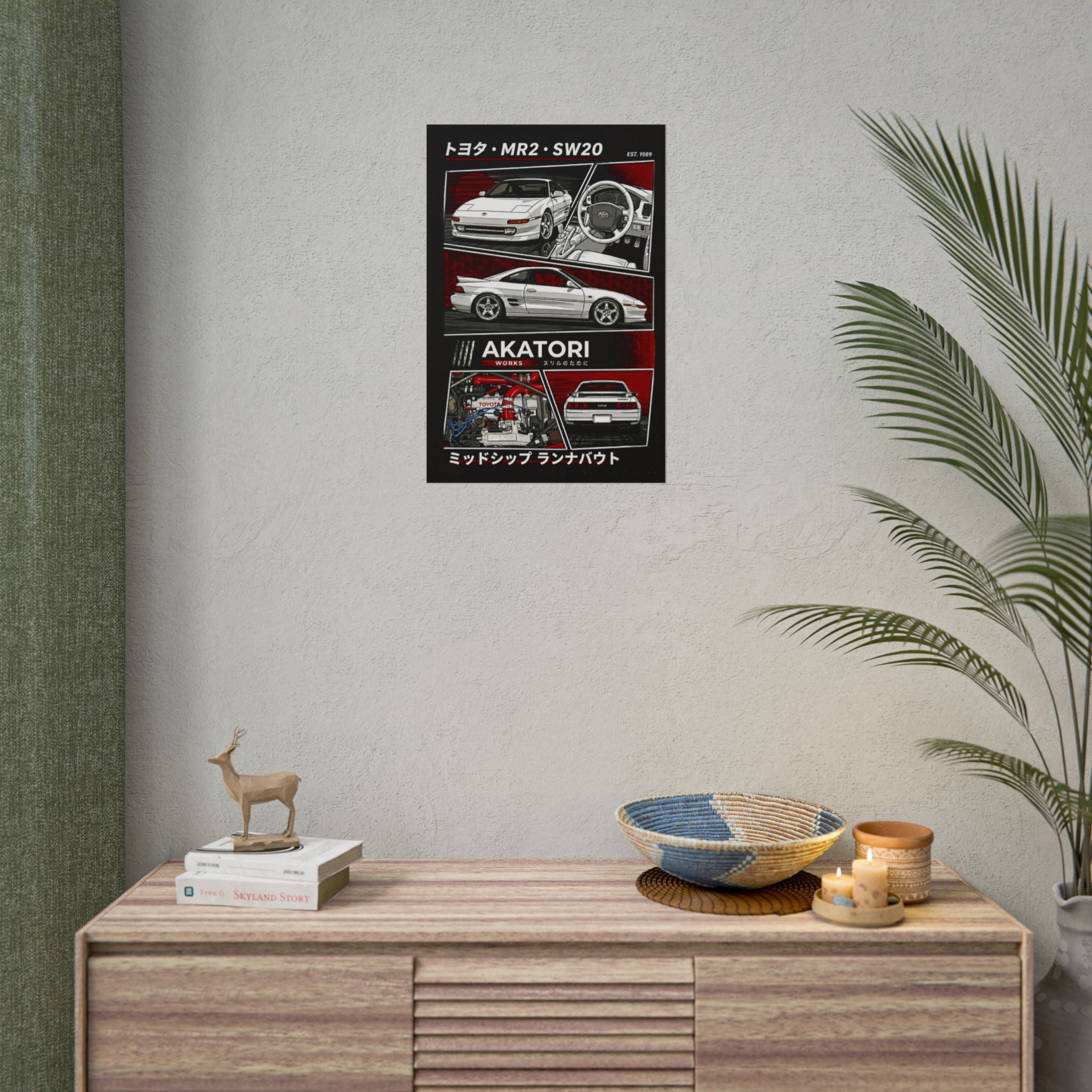 Toyota MR2 SW20 "AKATORI WORKS" Poster