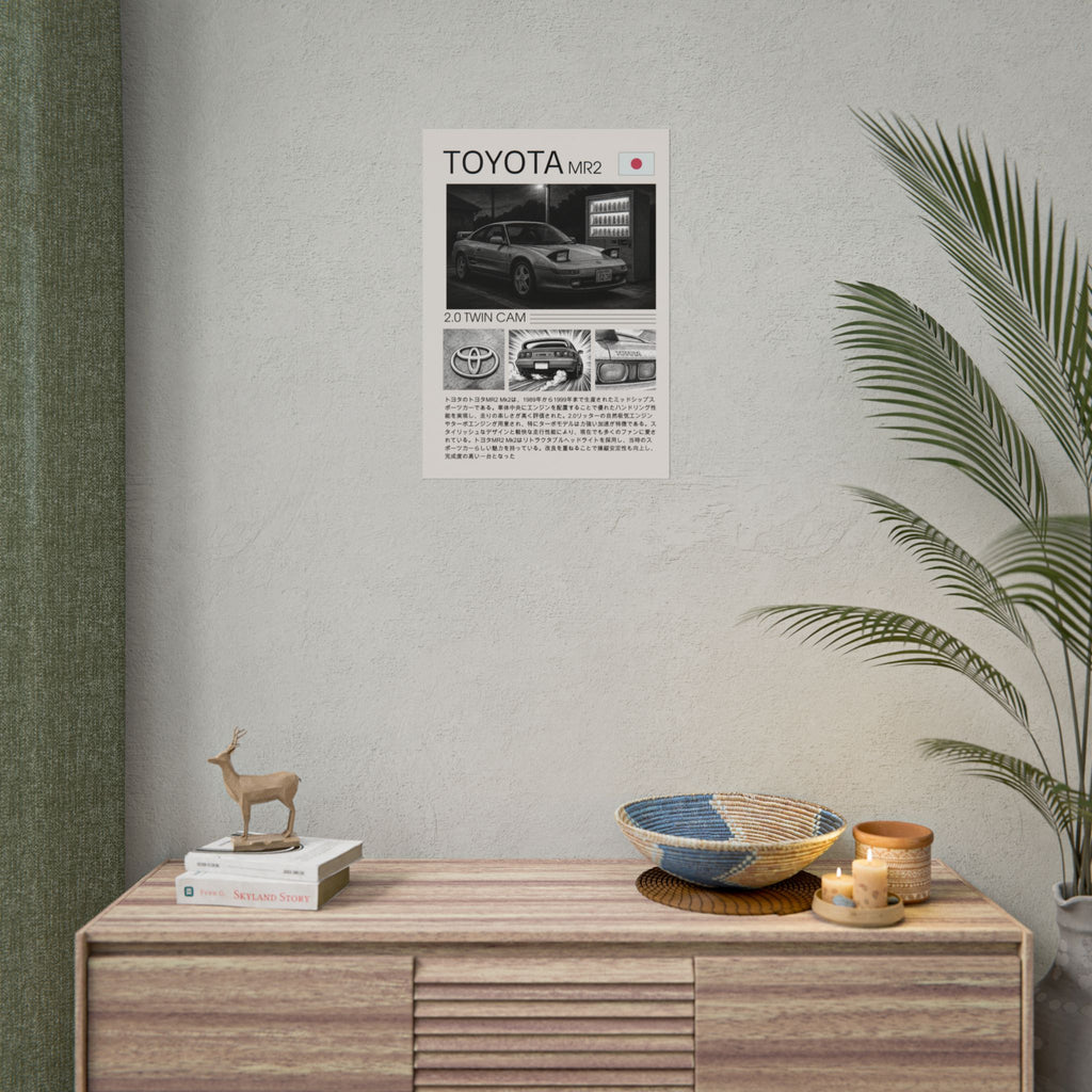 Toyota MR2 Mk2 SW20 Manga Poster