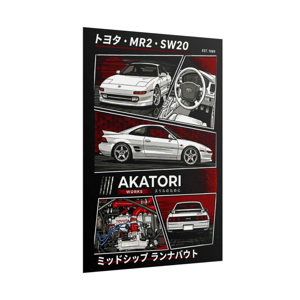 Toyota MR2 SW20 "AKATORI WORKS" Poster