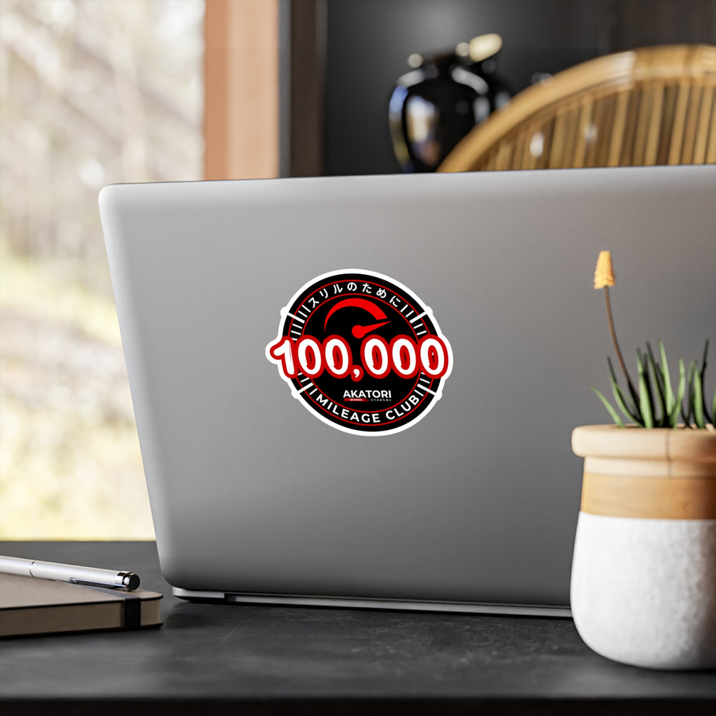 100,000 Mileage Club Vinyl Sticker