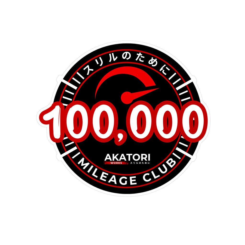 100,000 Mileage Club Vinyl Sticker