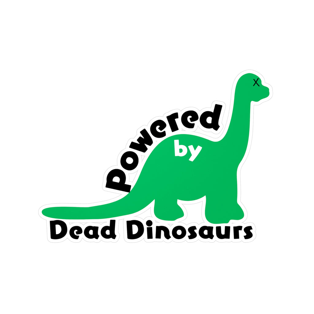 Powered by Dead Dinosaurs Green Brontosaurus Vinyl Sticker