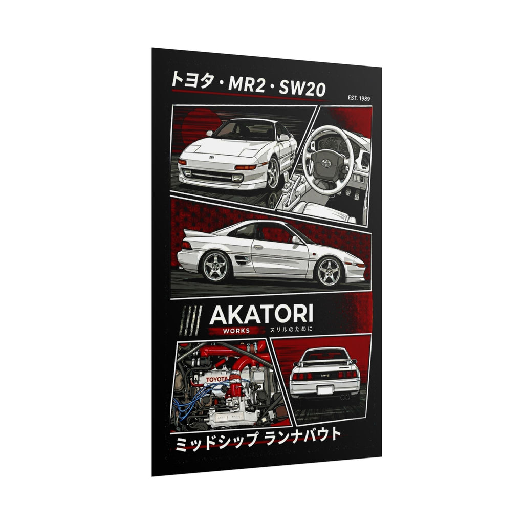Toyota MR2 SW20 "AKATORI WORKS" Poster